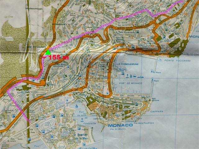 schématická mapa Monaco